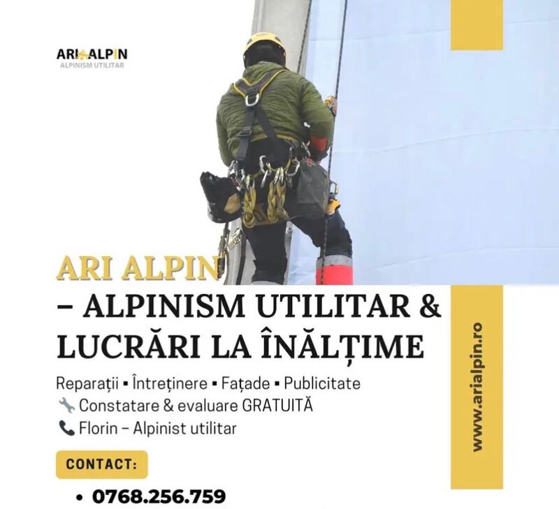Alpinism utilitar lucrari la inaltime.